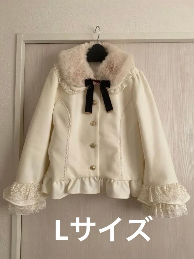 アクシーズファム ローズリボン付フリルコート Lサイズ ローズリボン付フリルコート | axes femme online shop